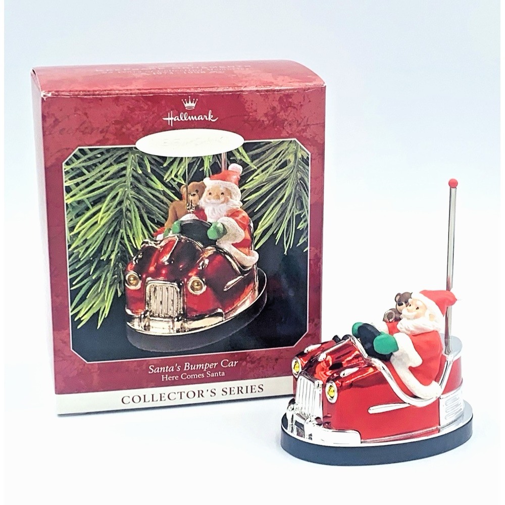 1998 Hallmark Keepsake Santa's Bumper Car Here Comes Santa #20‎ Ornament